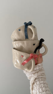 Large Hearts & Bow Mug