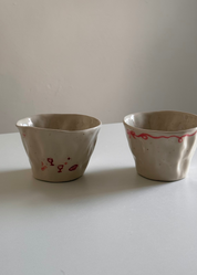 Hand Painted Pink Tumbler Set