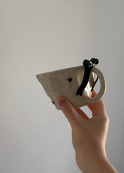 Black Hearts & Bow Mug Set