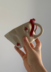 Careful She's Stark Raving Mad Mushroom Mug With Bow