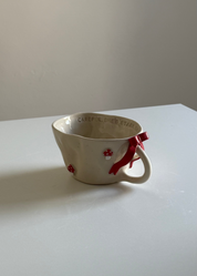 Careful She's Stark Raving Mad Mushroom Mug With Bow