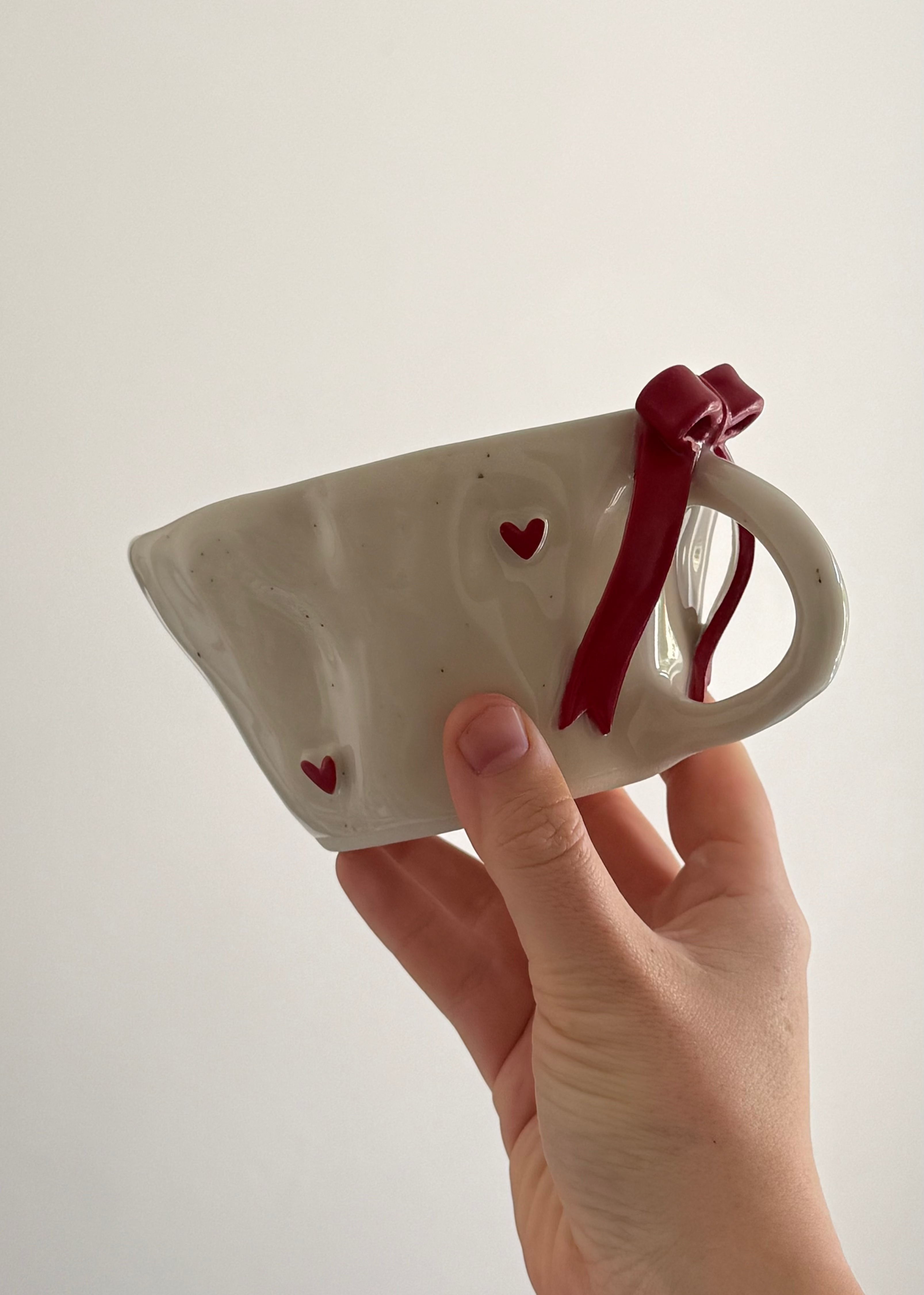 Large Hearts & Bow Mug