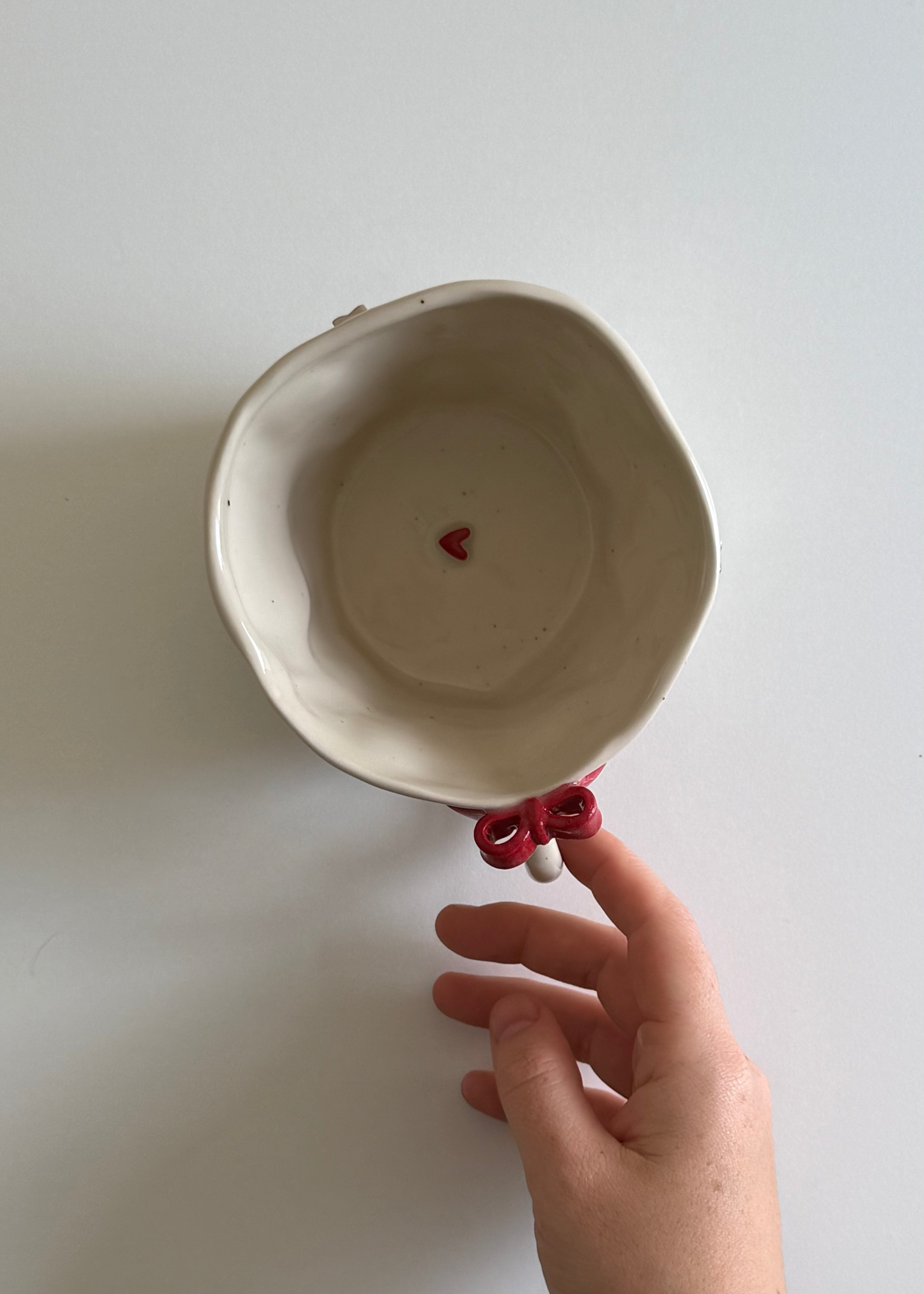 Large Hearts & Bow Mug