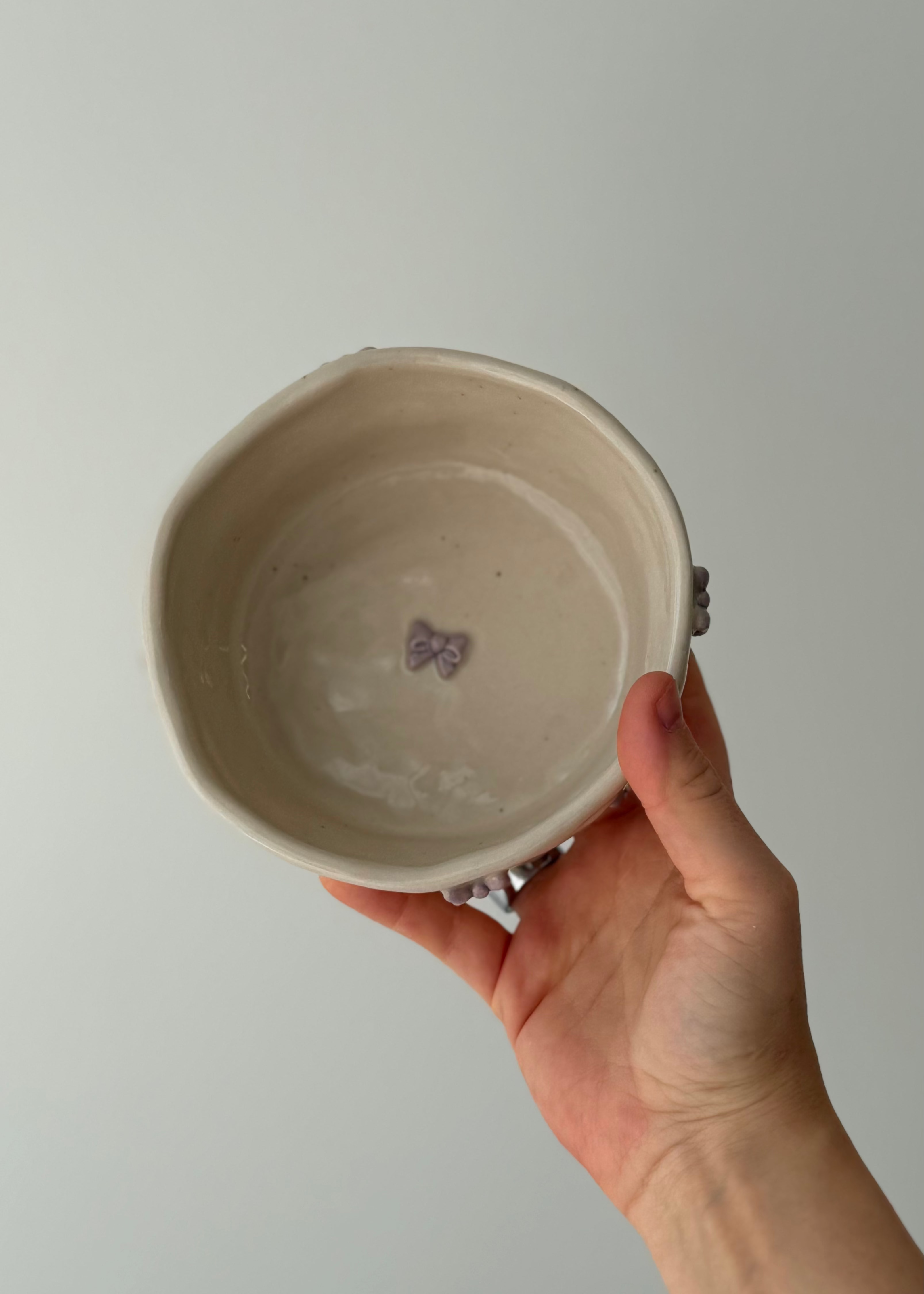 Lilac Mini Bows Cereal Bowl