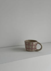 Purple Gingham Cozy mug