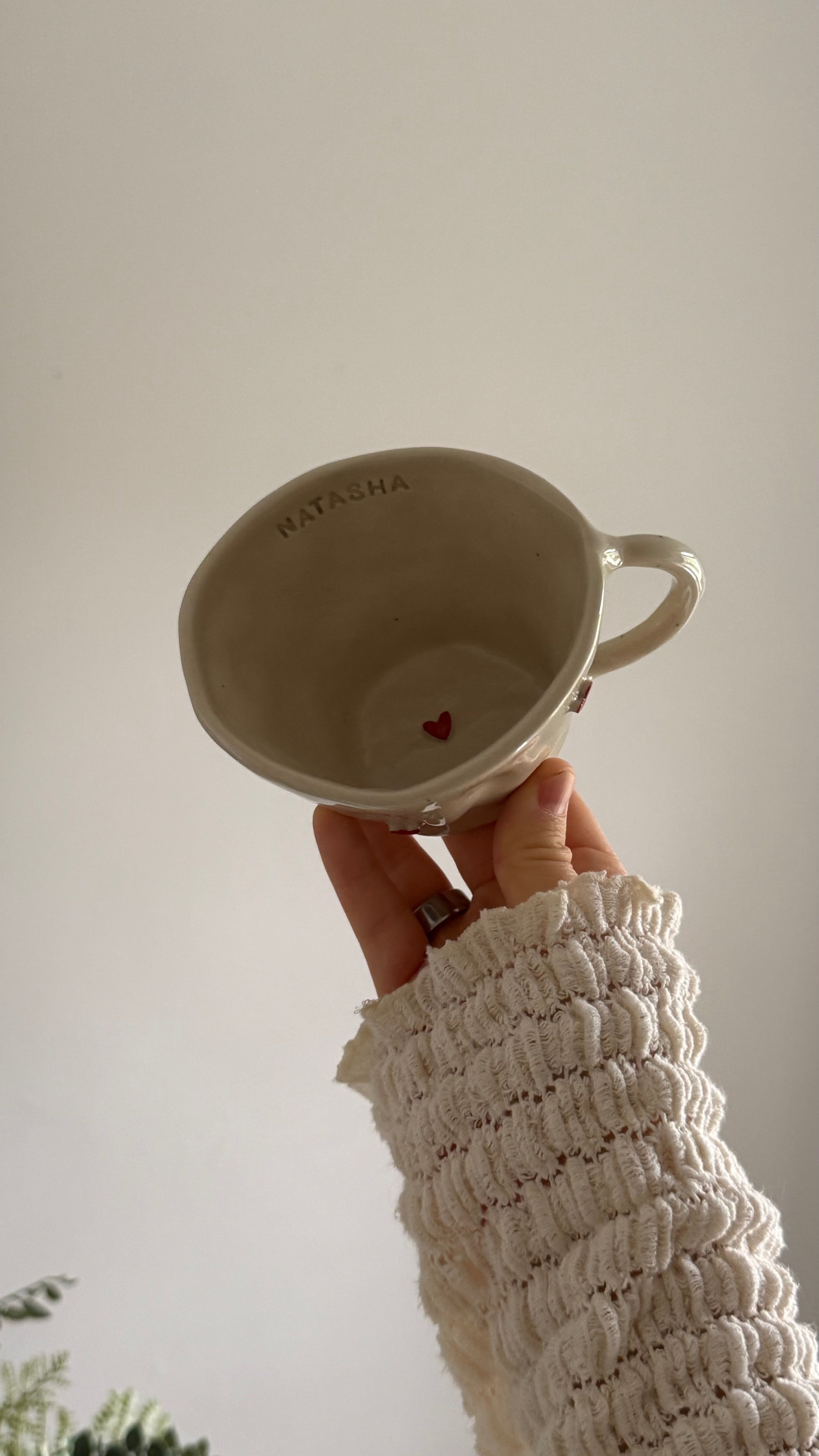 Natasha Mug With Red Hearts