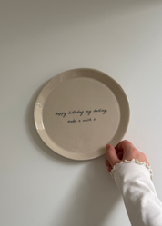 Message on a plate