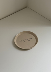 Message on a plate