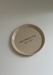 Message on a plate