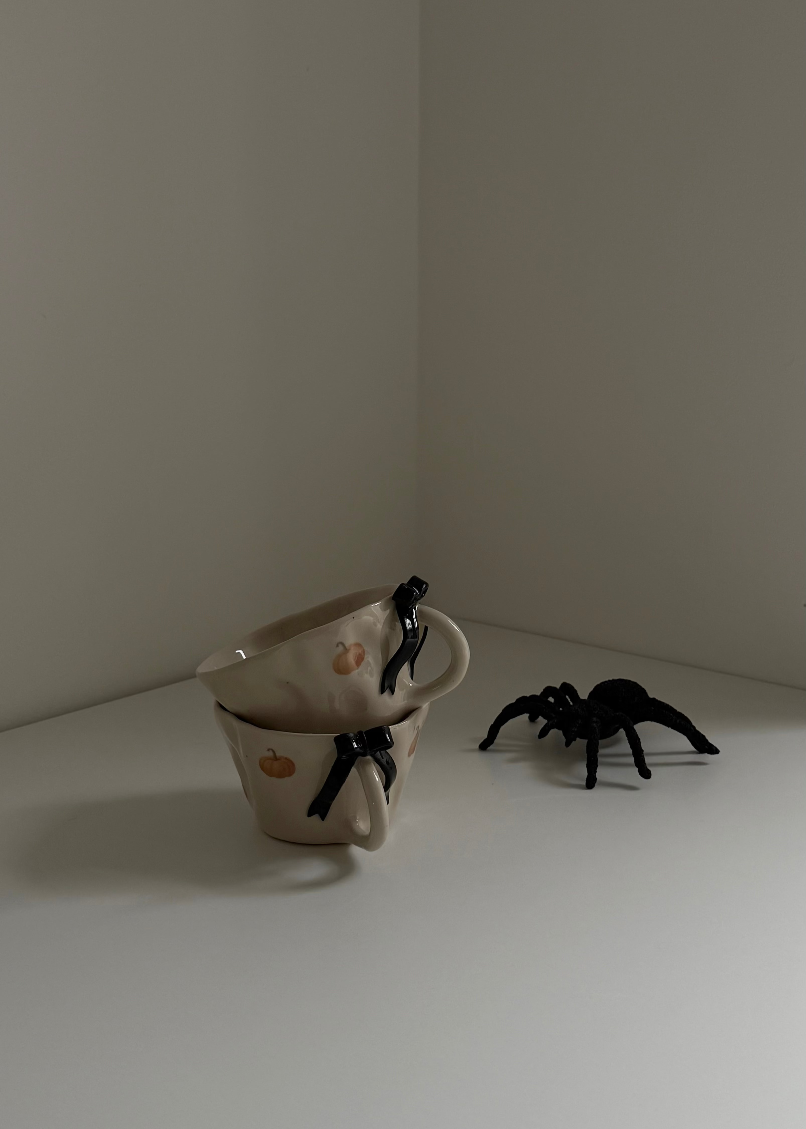 Black Bow and Pumpkins