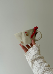 Christmas Teddy with Bow