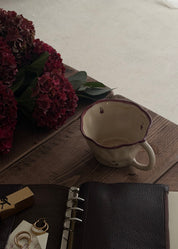 Burgundy Floral Mug