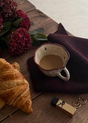 Burgundy Floral Mug