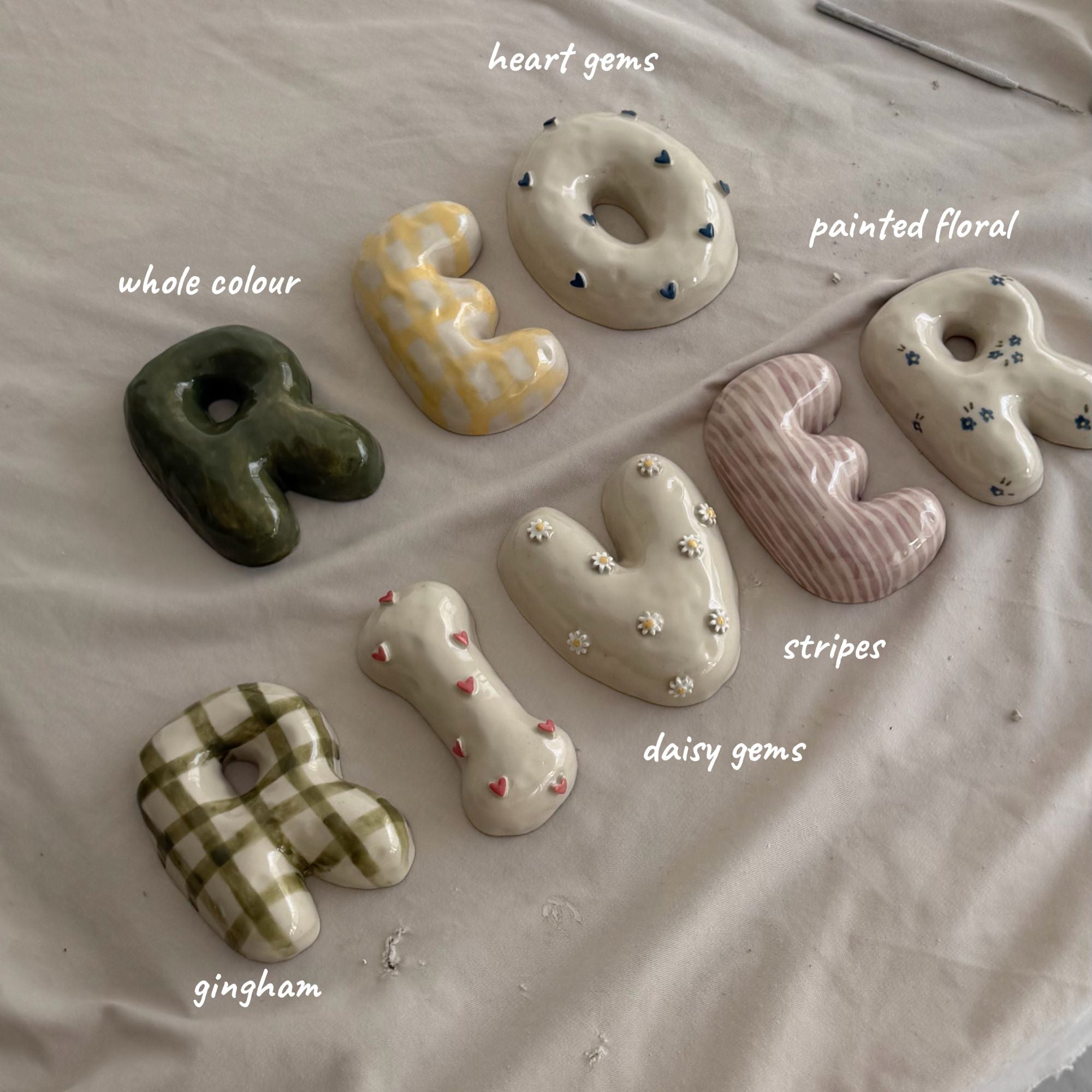 Handmade Bubble Letters
