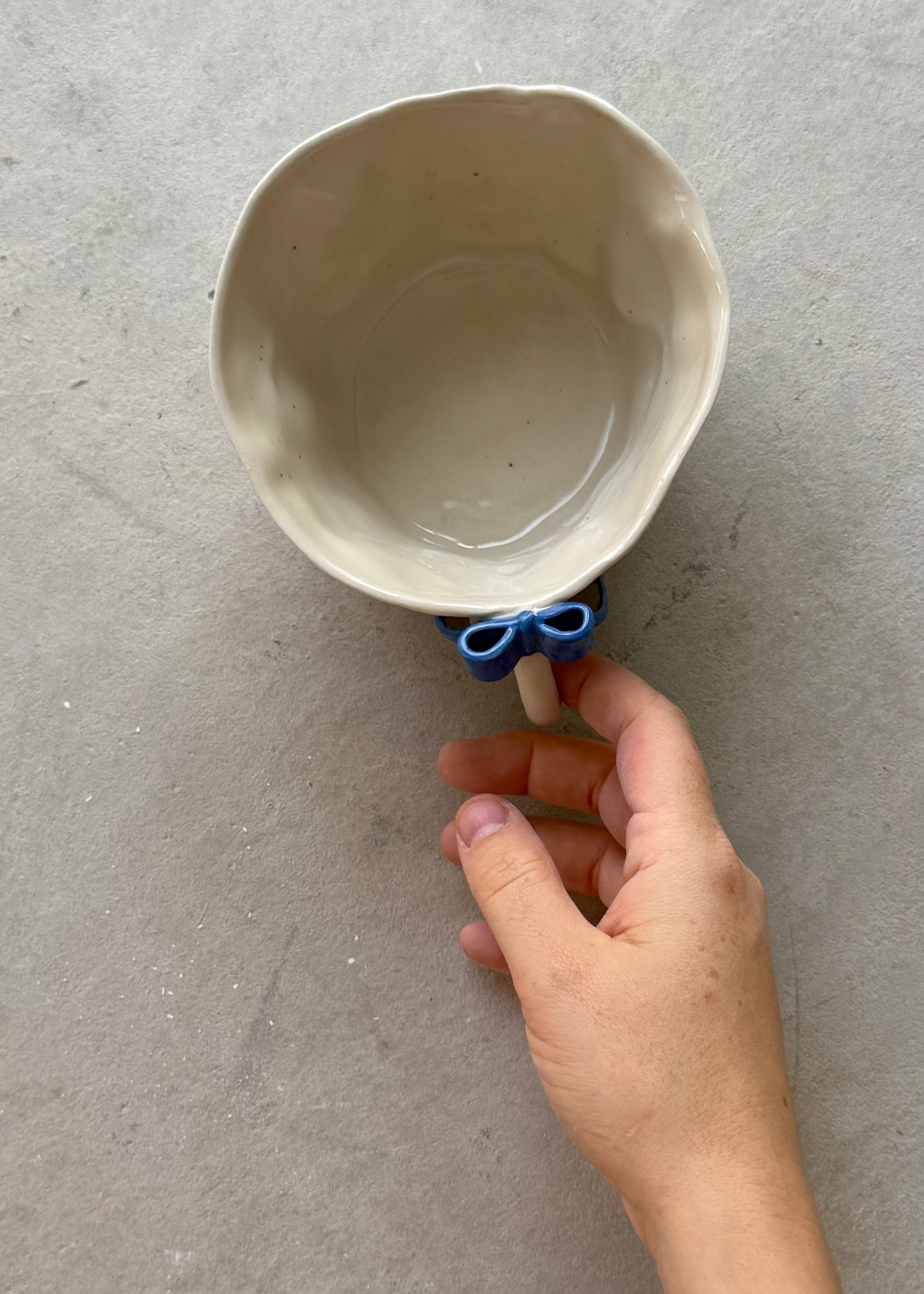 Large Blue Bow Mug