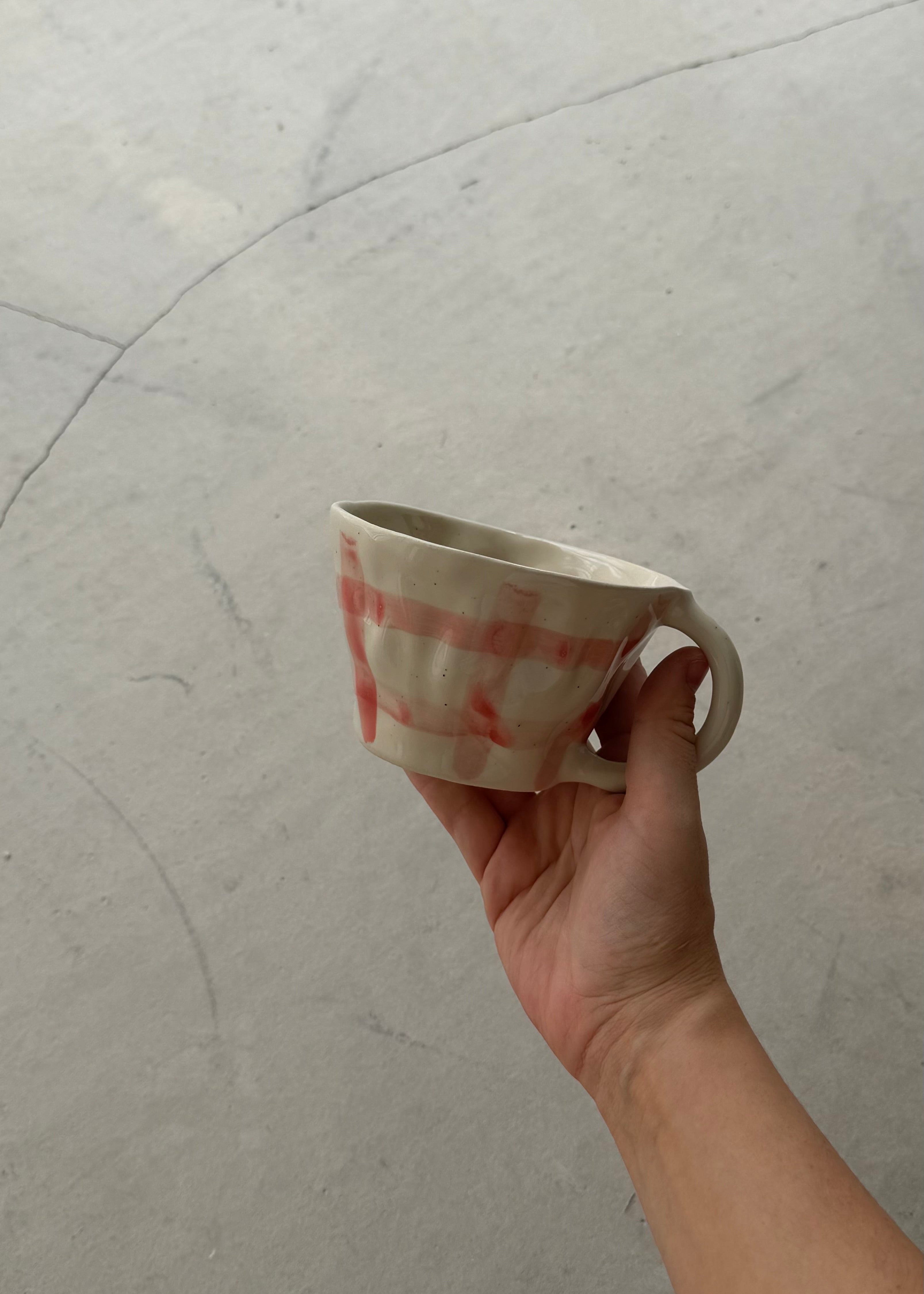 Hand painted Red Gingham