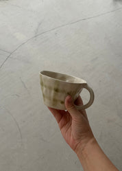 Hand Painted Green Gingham