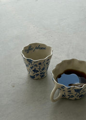 Custom Vintage Floral Frilled Tumbler