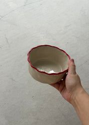 Red Frilled Bowl