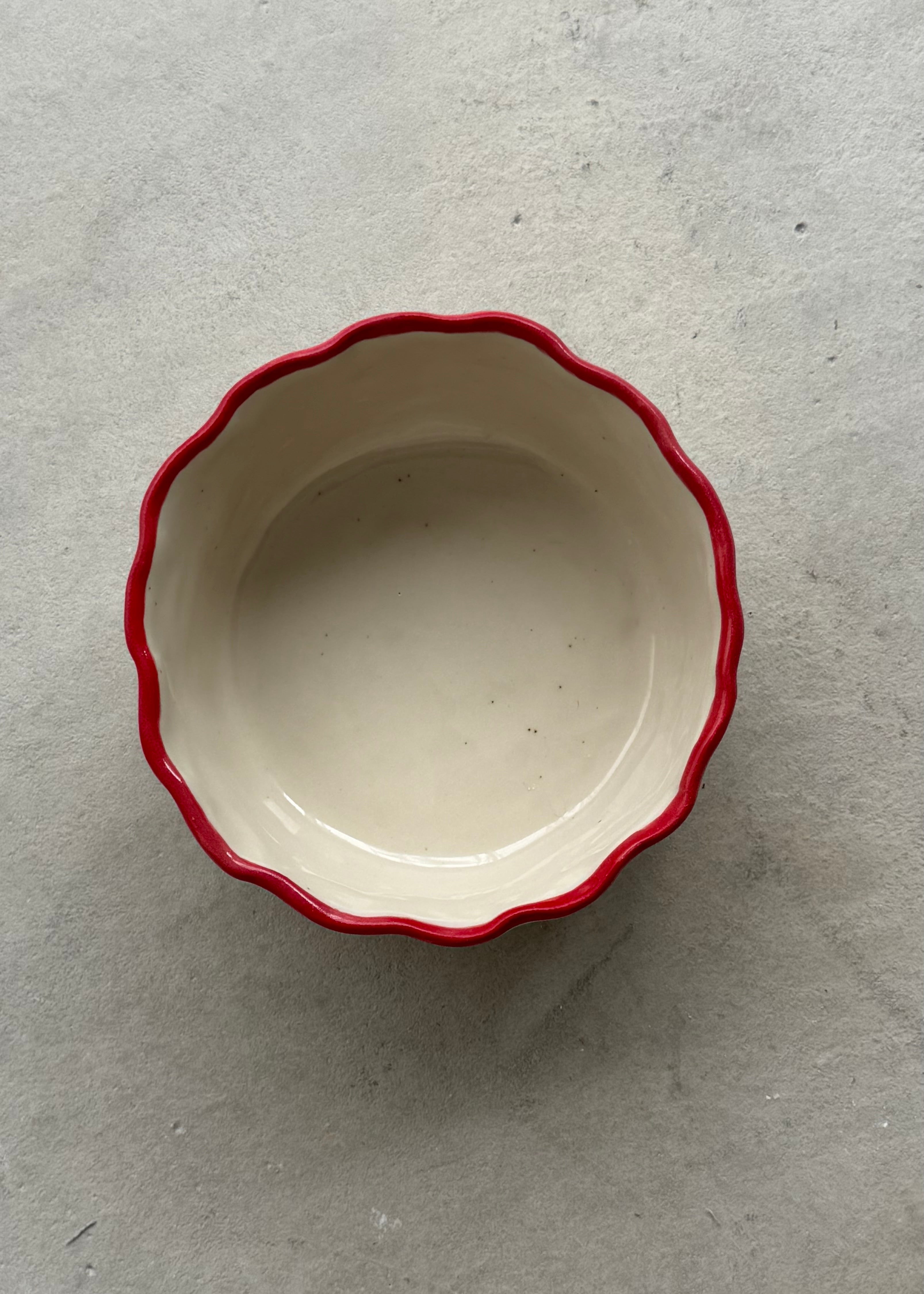 Red Frilled Bowl