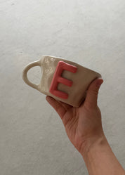 Bubble Letter Mug - E