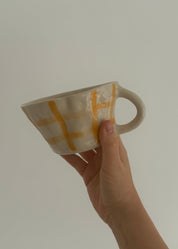 Yellow Gingham Mug