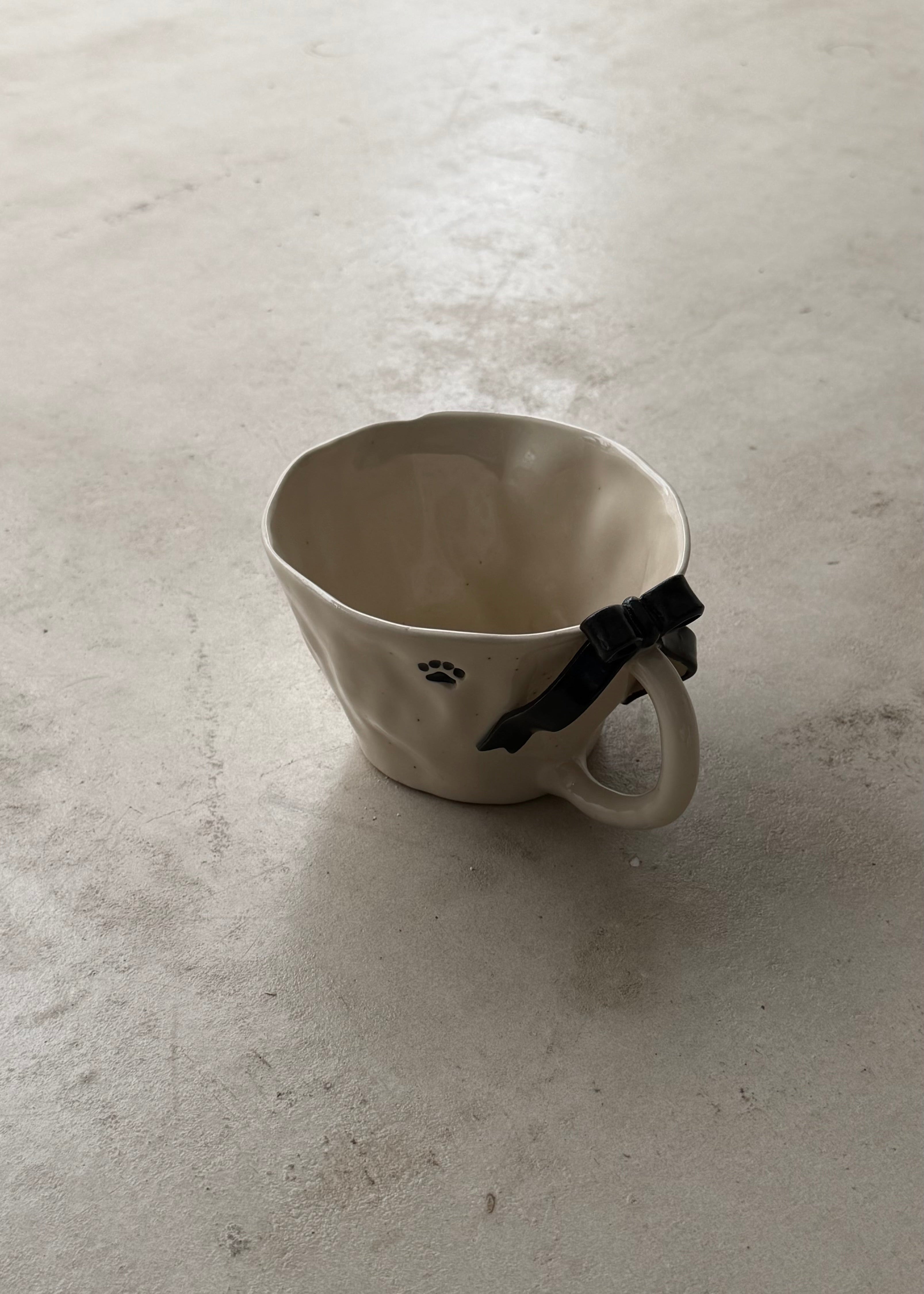 Black Paws & Bow Mug