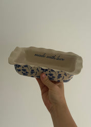 Custom Vintage Floral Loaf Dish