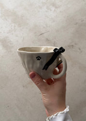 Black Paws & Bow Mug