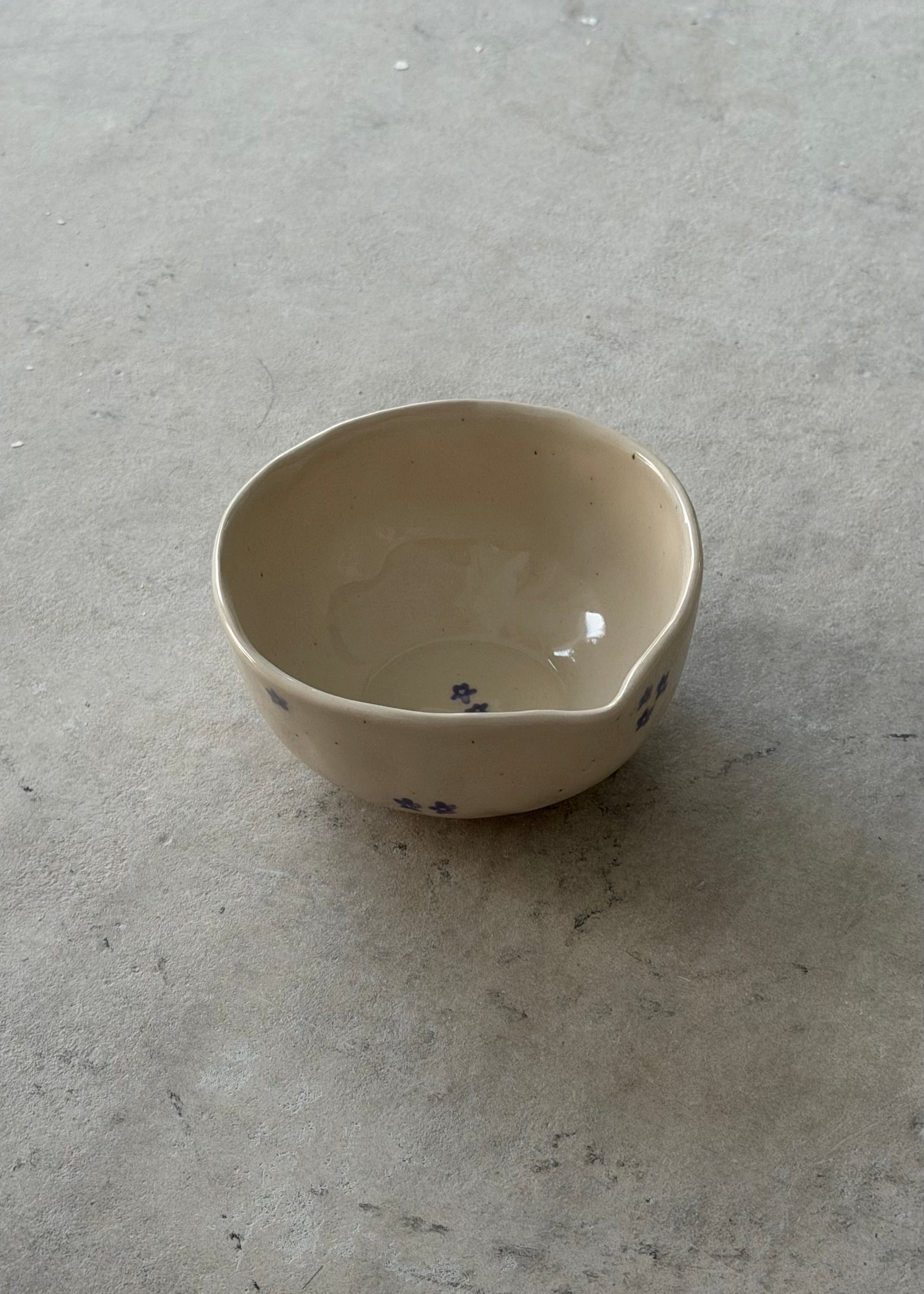 Purple Floral Matcha Bowl