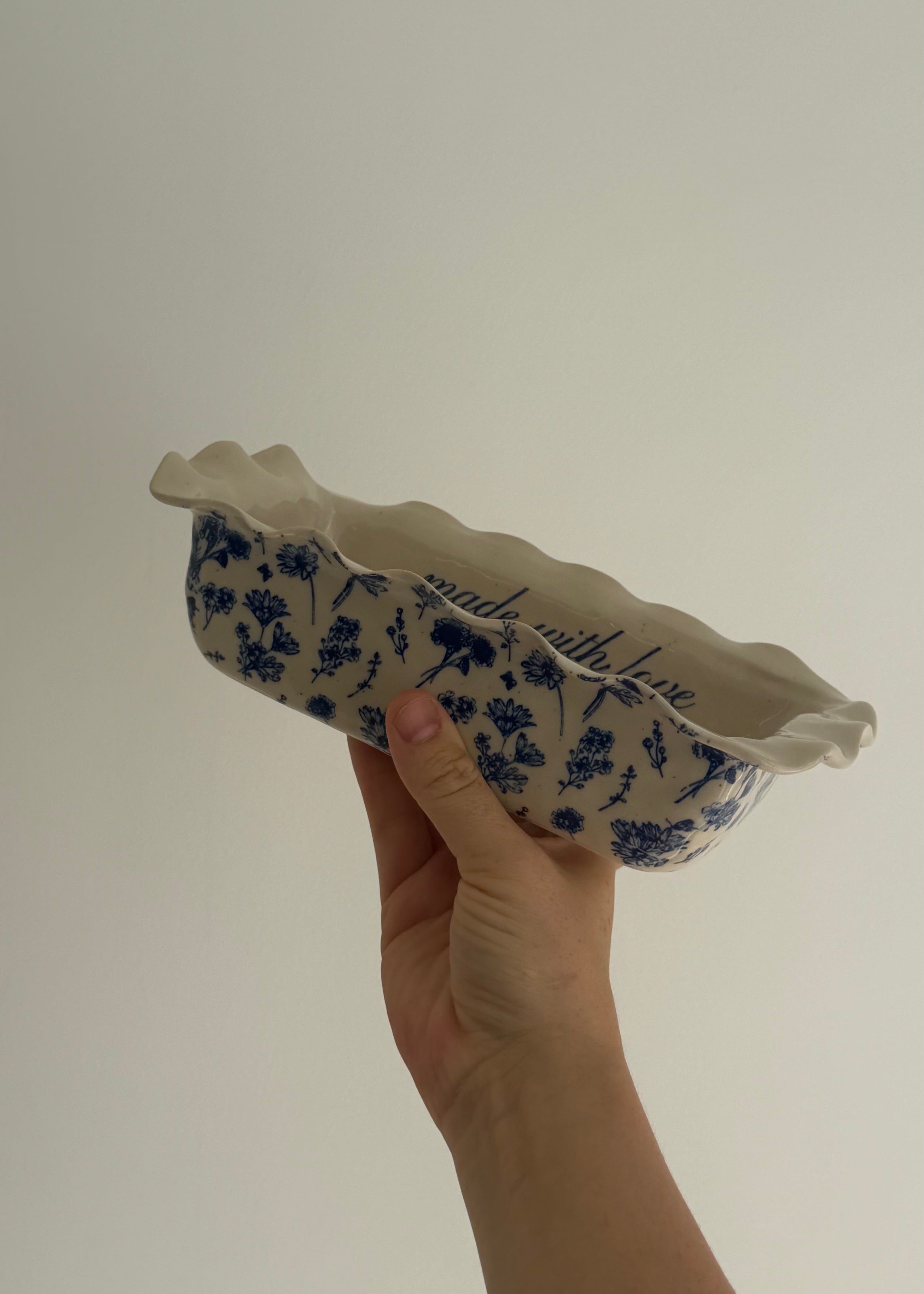 Custom Vintage Floral Loaf Dish