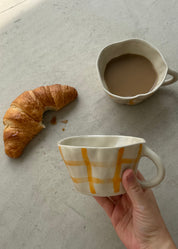 Yellow Gingham Mug