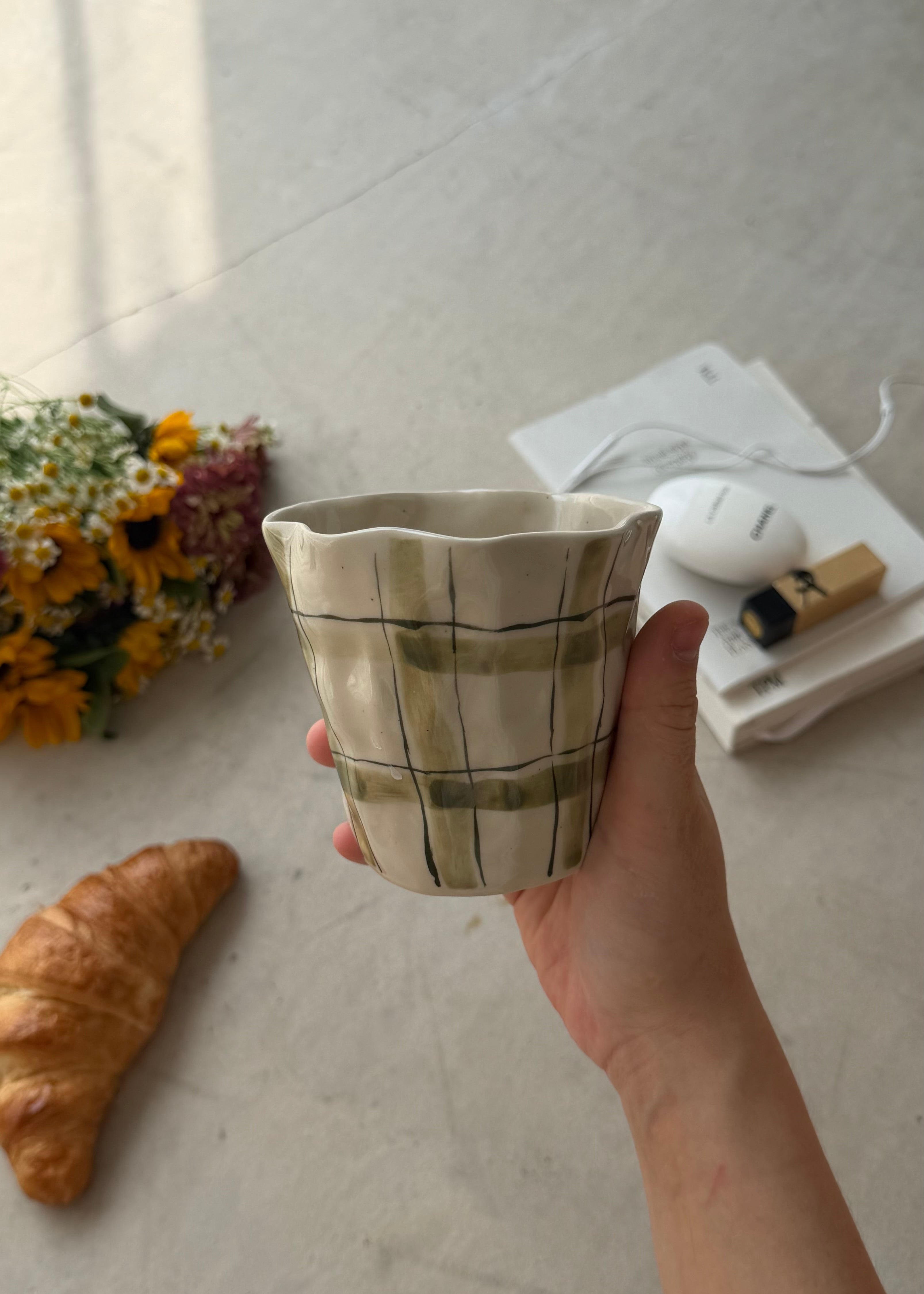 Olive Green Picnic Tumbler