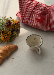 Olive Green Floral Mug