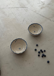 Denim Frilled Bowl