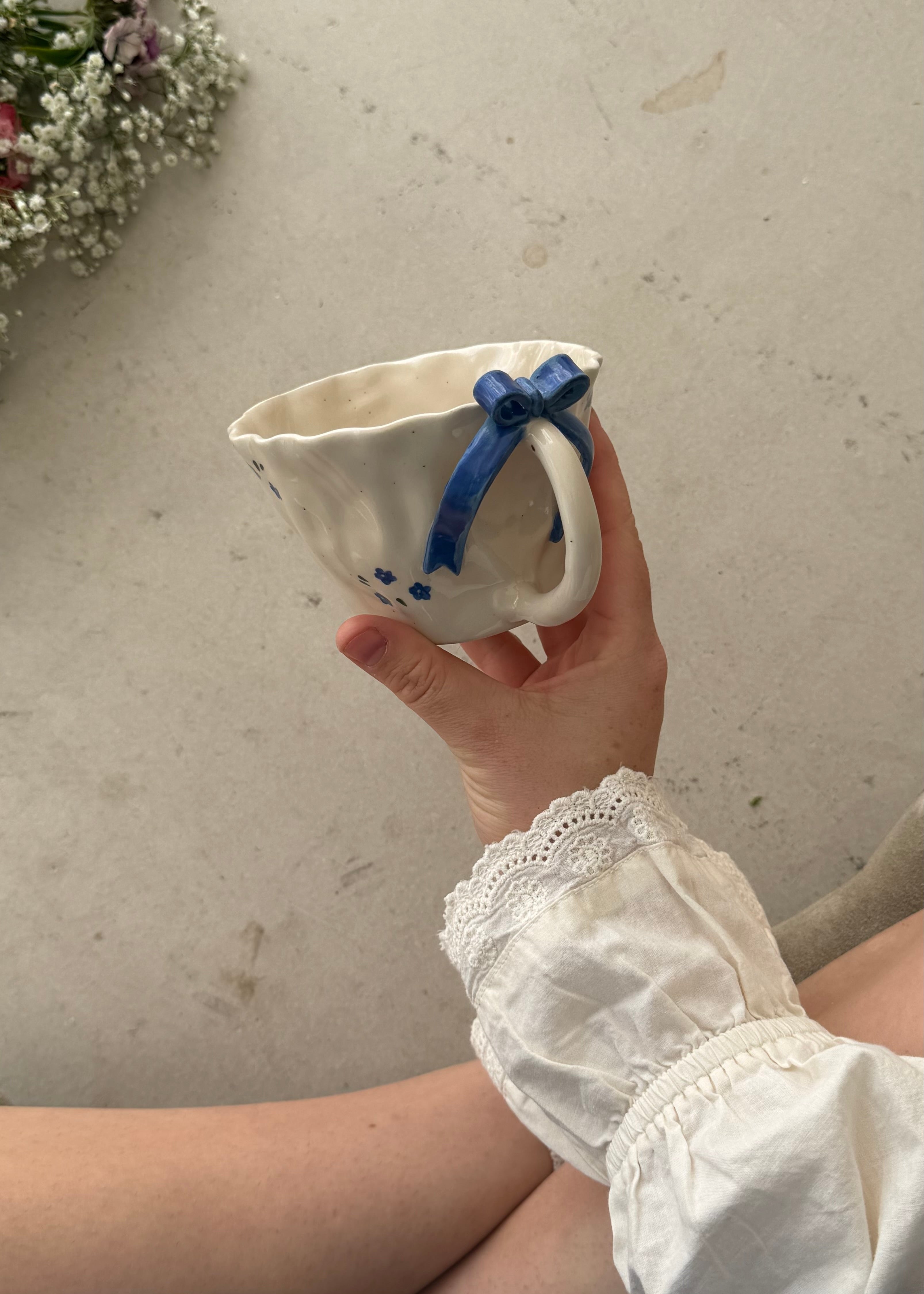 Denim Bow Mug