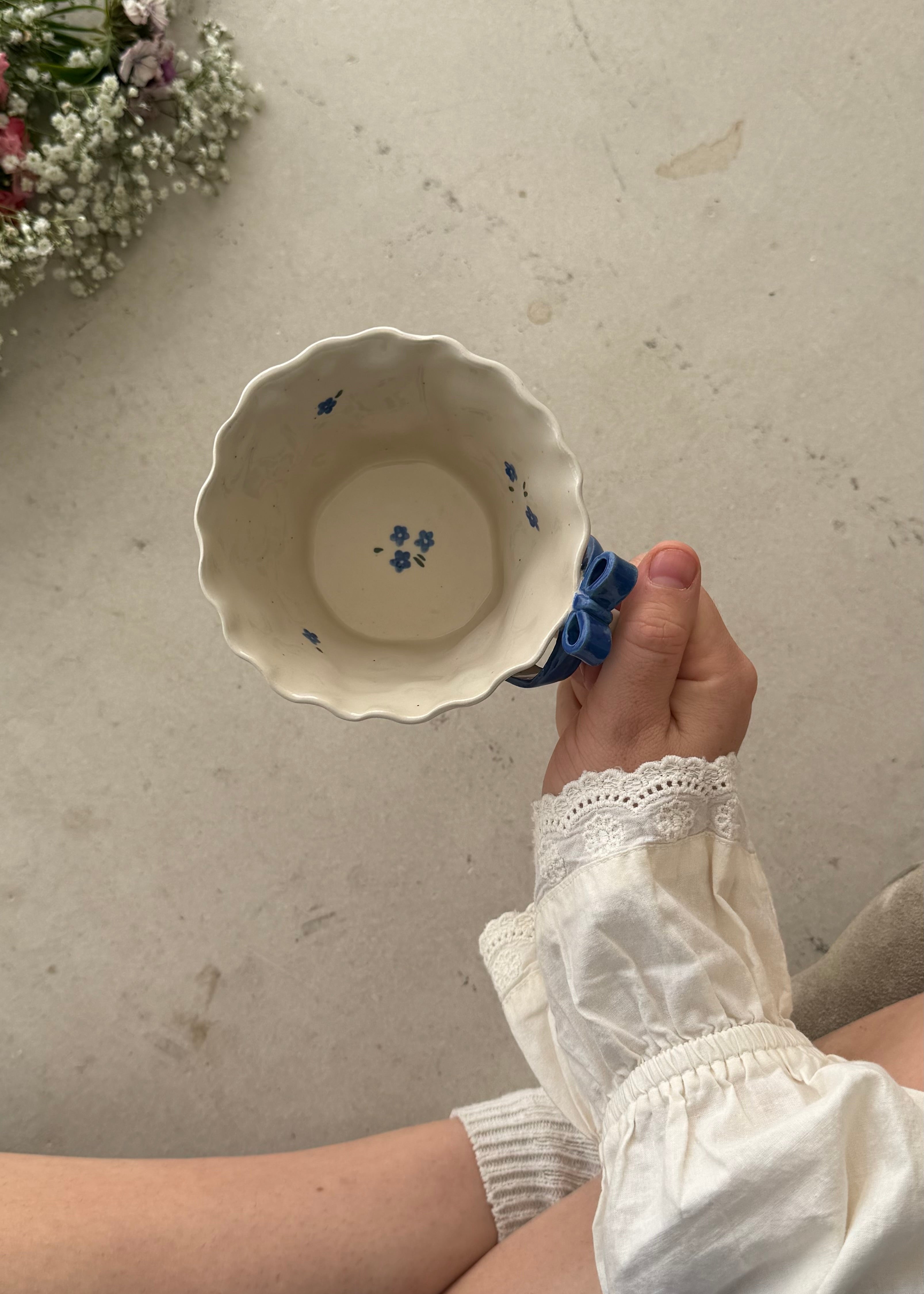Denim Bow Mug