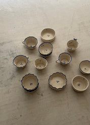 Denim Frilled Cereal Bowl