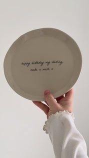 Message on a plate